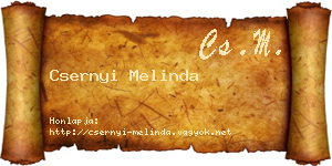 Csernyi Melinda névjegykártya